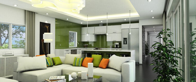 Diseño en línea Comedor/Sala Combinados Contemporáneos de Robiel H. miniatura