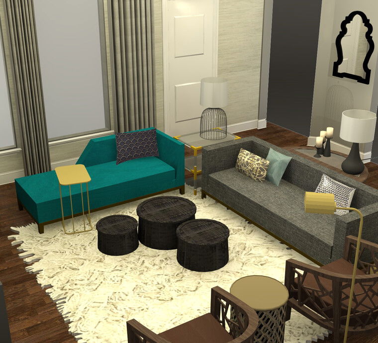 Diseño en línea de Sala Glamourosa por Tabitha M miniatura