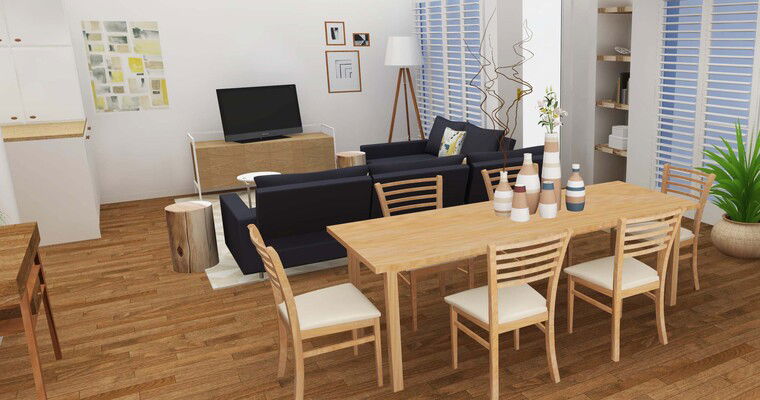 Diseño en línea de Combina Moderna Sala-Comedor por Tabitha M miniatura