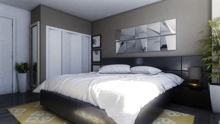 Diseño en línea de Dormitorio Contemporáneo por Aldrin C. miniatura