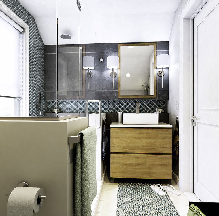 Diseño en línea de Baño Contemporáneo por Aldrin C. miniatura