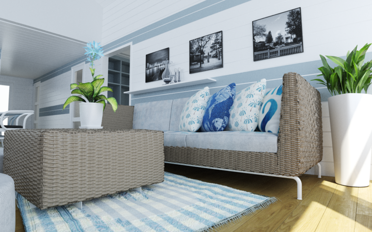 Diseño en línea Sala de Estar de Playa por Quyne N miniatura