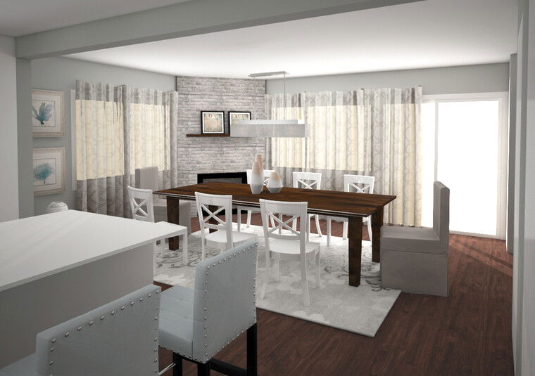 Online design Transitional Combined Living/Dining by Anna T thumbnail