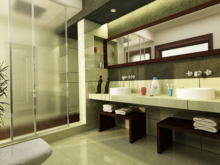 Online design Modern Bathroom by Andrew Z. thumbnail