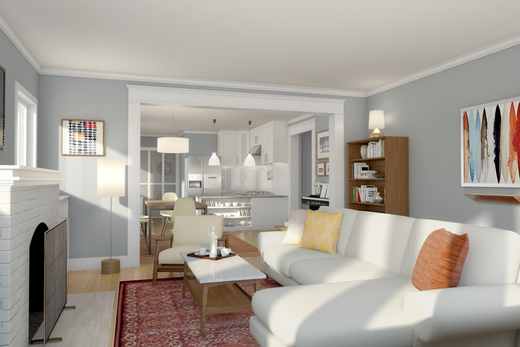 Online design Contemporary Combined Living/Dining by Picharat A. thumbnail