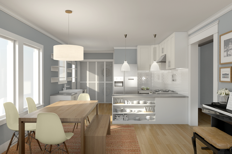 Online design Contemporary Combined Living/Dining by Picharat A. thumbnail