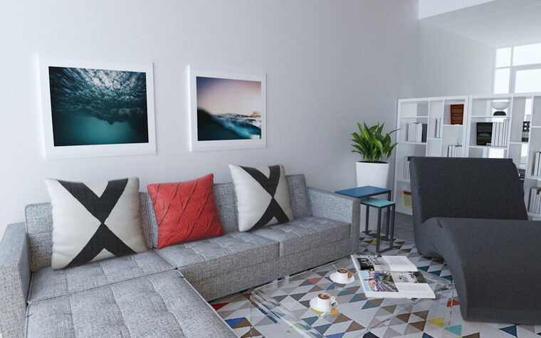 Diseño en línea Sala de Estar Moderna por Quyne N miniatura