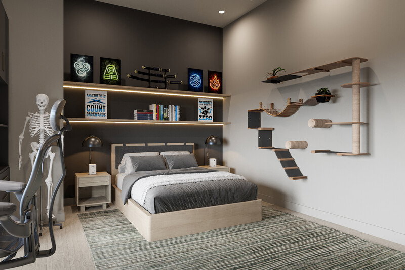 Online Designer Bedroom 3D Model 1