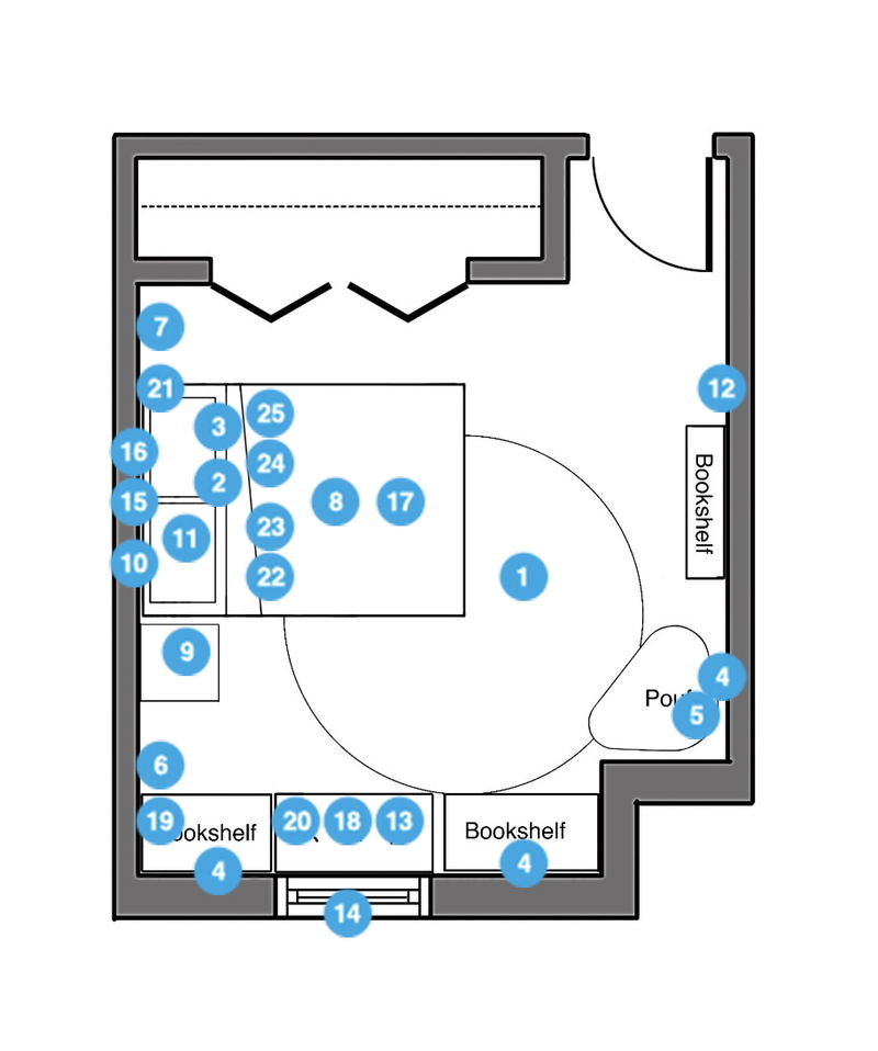 Online Designer Bedroom Floorplan