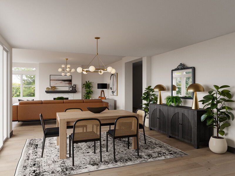 Online Designer Combined Living/Dining 3D Model 1