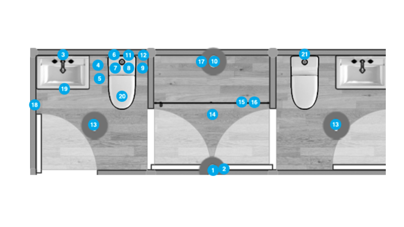 Online Designer Bathroom Floorplan