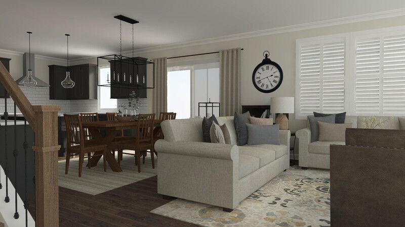 Online Designer Combined Living/Dining 3D Model 2