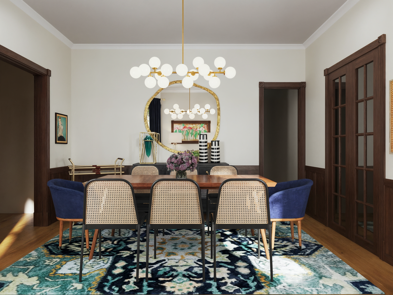 Online Designer Dining Room 3D Model 1