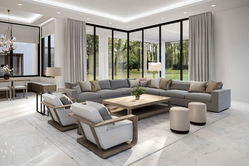 Online Designer Combined Living/Dining 3D Model 4
