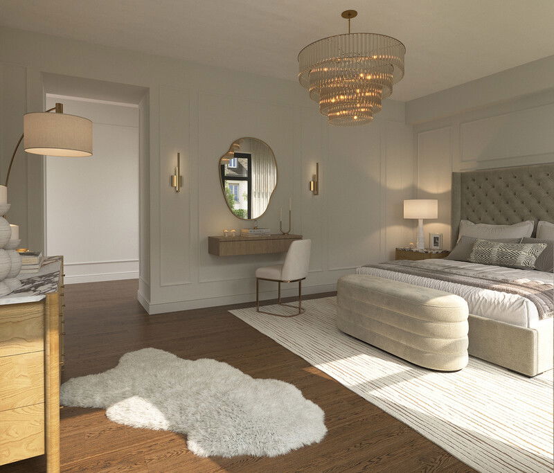Modelo 3D de dormitorio de diseñador en línea 5