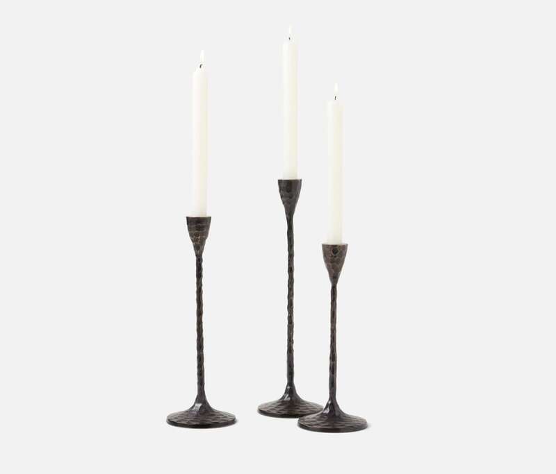 Alina Bronze Candle Holders, Set of 3, Candles & Candle Holder by Blue Pheasant, 48" height x 48" diameter View 2