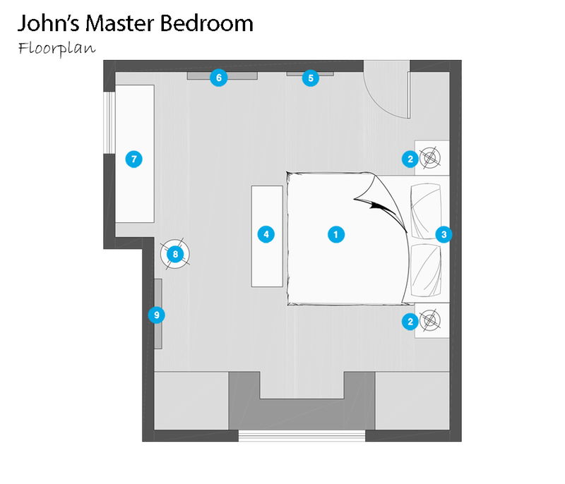 Online Designer Bedroom Floorplan