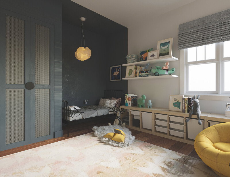 Online Designer Bedroom 3D Model thumbnail2