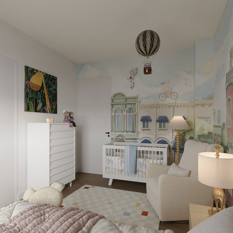 Online Designer Bedroom 3D Model 1