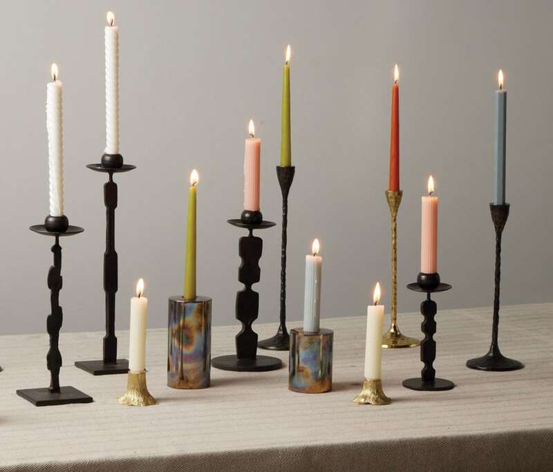 Alina Bronze Candle Holders, Set of 3, Candles & Candle Holder by Blue Pheasant, 48" height x 48" diameter View 4