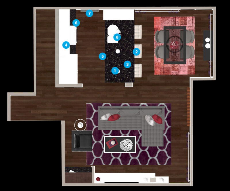 Online Designer Kitchen Floorplan