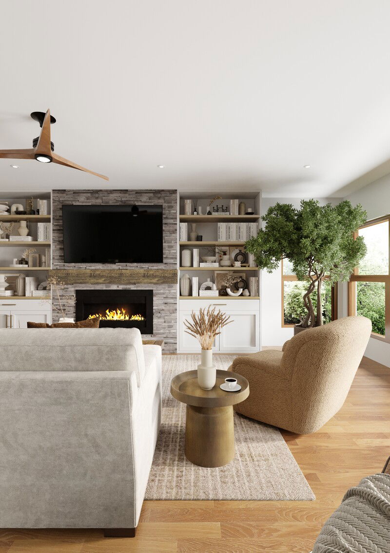 Online Designer Combined Living/Dining 3D Model 1