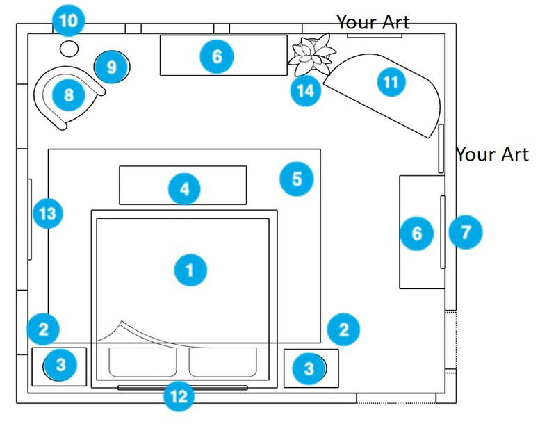 Online Designer Bedroom Floorplan