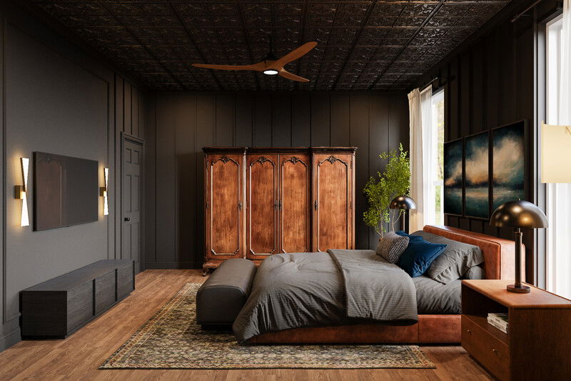 Online Designer Bedroom 3D Model thumbnail2