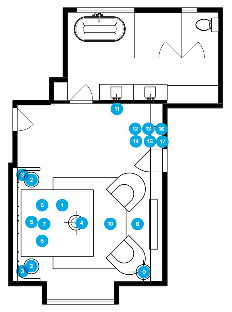 Online Designer Bedroom Floorplan