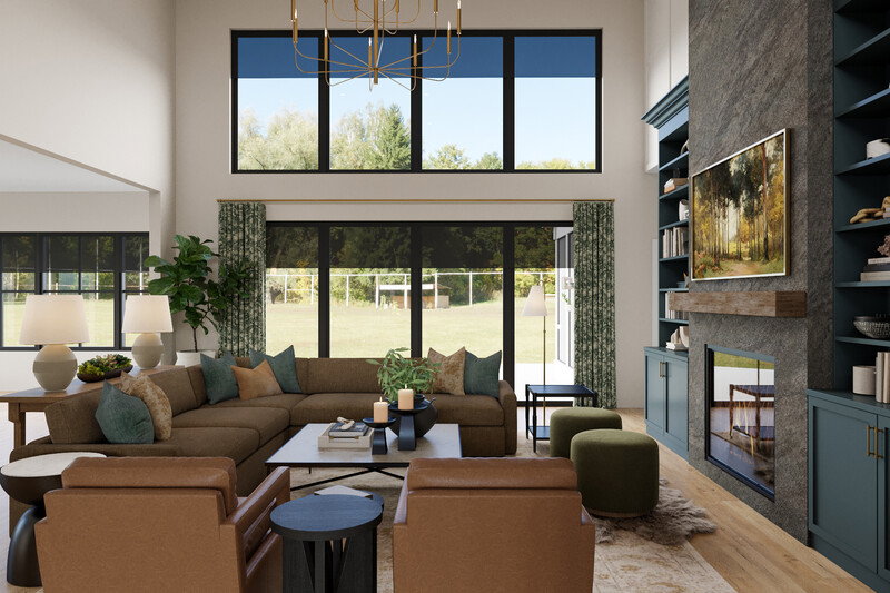 Online Designer Living Room 3D Model thumbnail3
