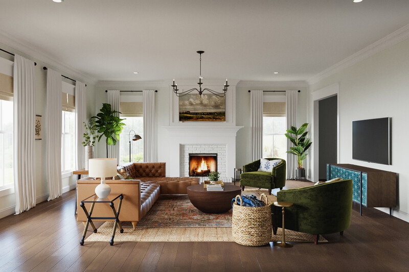 Online Designer Living Room 3D Model thumbnail3