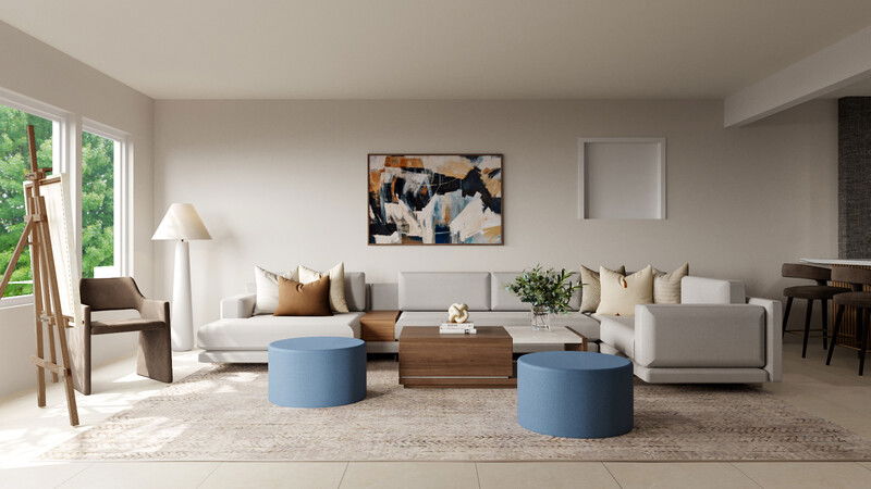 Online Designer Living Room 3D Model 3