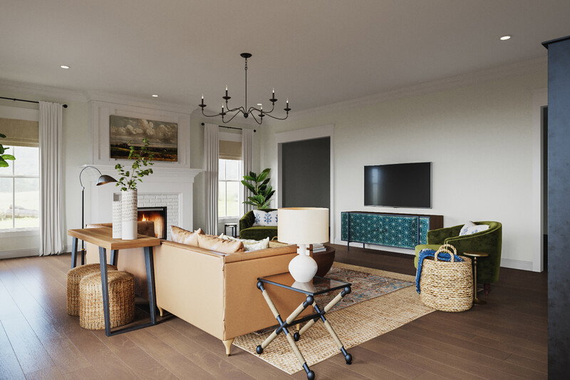 Online Designer Living Room 3D Model thumbnail1