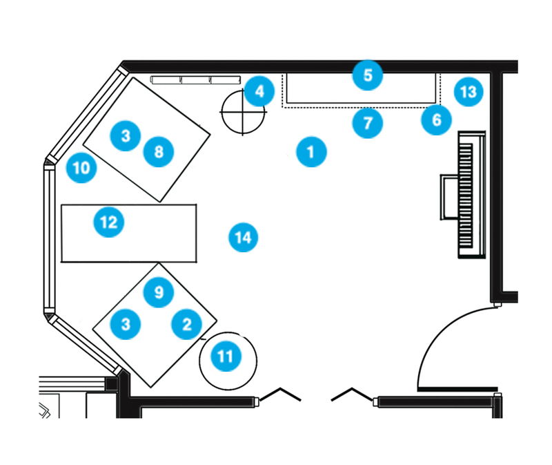 Online Designer Living Room Floorplan