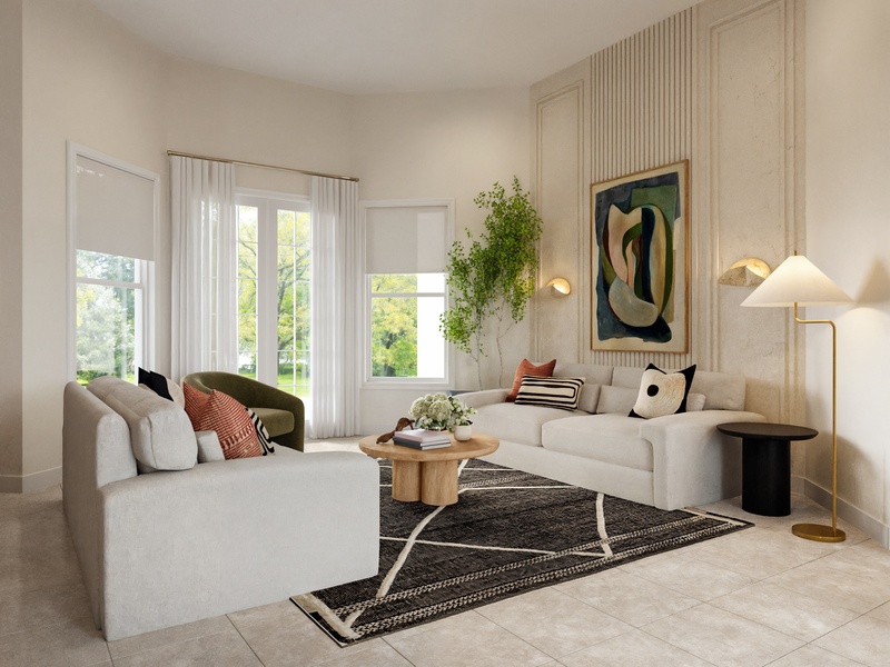 Online Designer Combined Living/Dining 3D Model 4