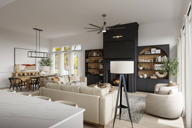 Online Designer Combined Living/Dining 3D Model 4