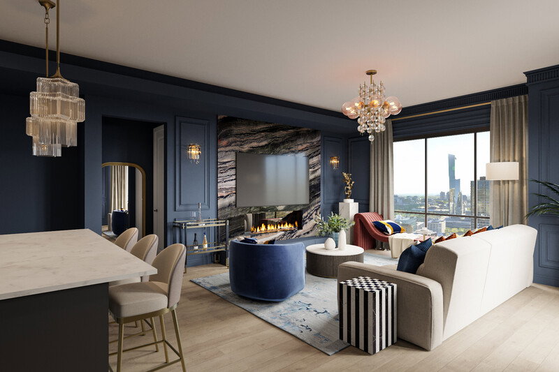 Online Designer Combined Living/Dining 3D Model thumbnail2
