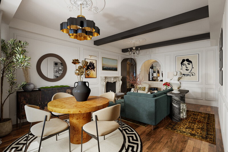 Online Designer Combined Living/Dining 3D Model thumbnail2