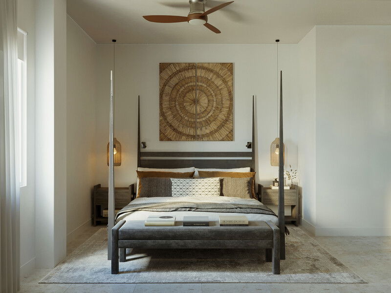 Online Designer Bedroom 3D Model 1