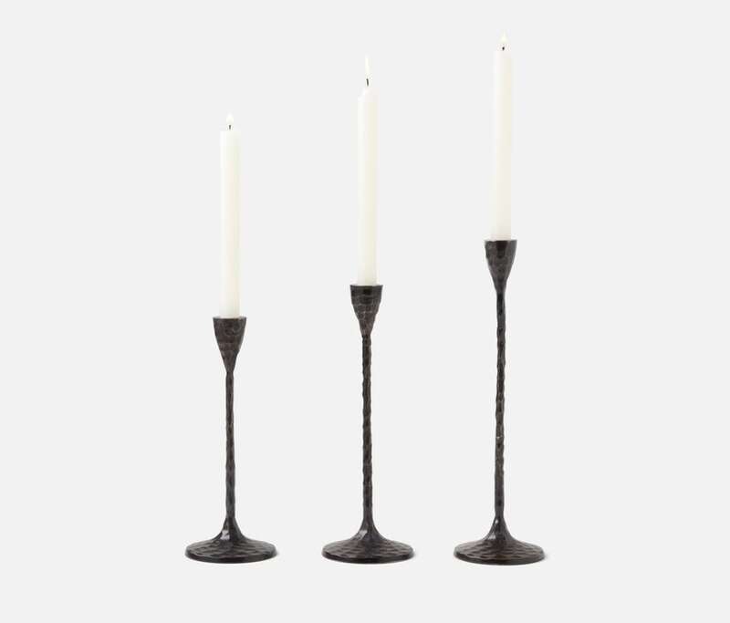 Alina Bronze Candle Holders, Set of 3, Candles & Candle Holder by Blue Pheasant, 48" height x 48" diameter View 1