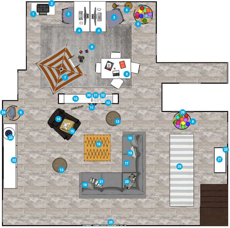 Online Designer Living Room Floorplan