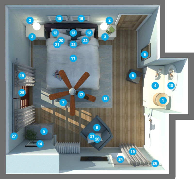 Plano del Dormitorio del Diseñador en Línea