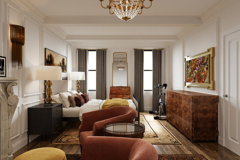 Online Designer Bedroom 3D Model thumbnail1