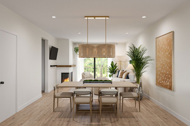 Online Designer Combined Living/Dining 3D Model 2