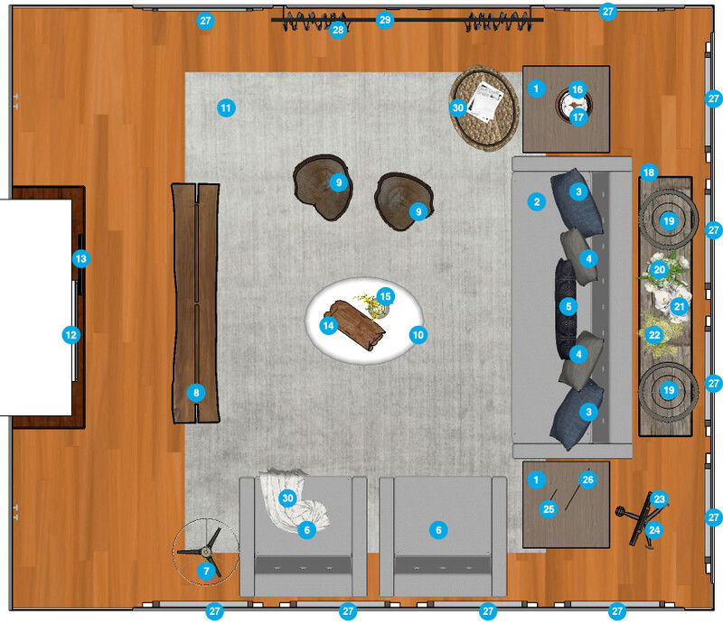 Online Designer Living Room Floorplan