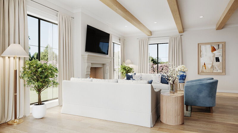 Online Designer Living Room 3D Model 3