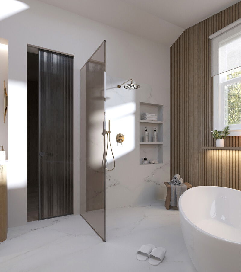 Modelo 3D de baño en línea 7