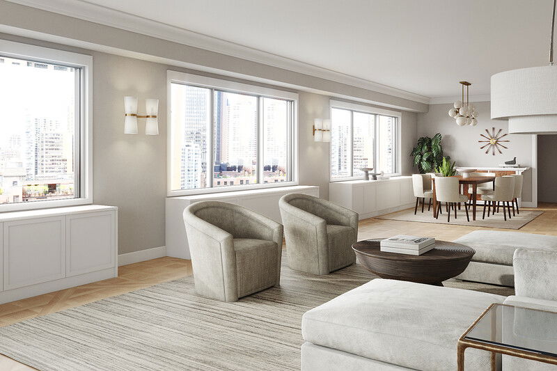Online Designer Combined Living/Dining 3D Model 4