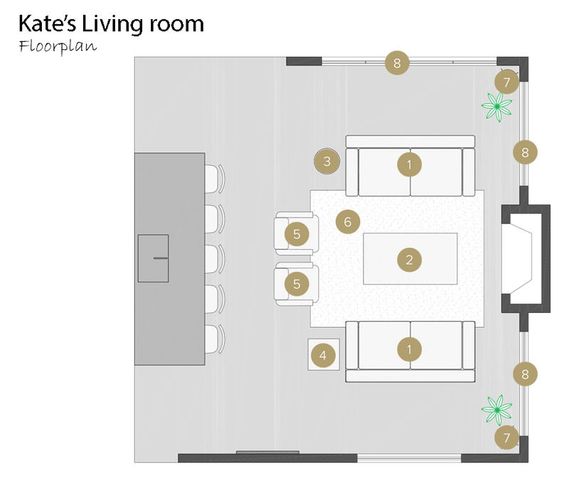 Online Designer Living Room Floorplan
