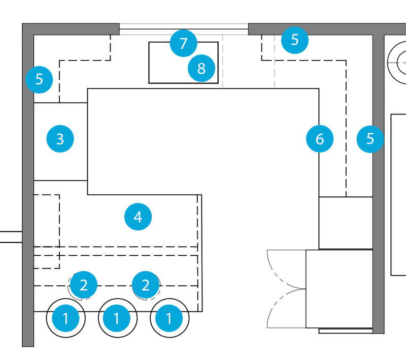 Online Designer Kitchen Floorplan